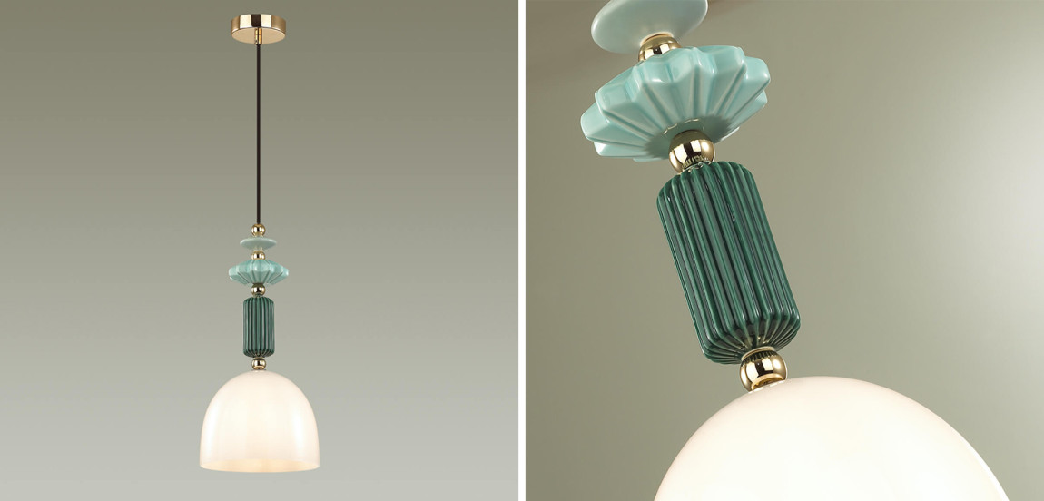 Подвесной светильник Iris hanging lamp green