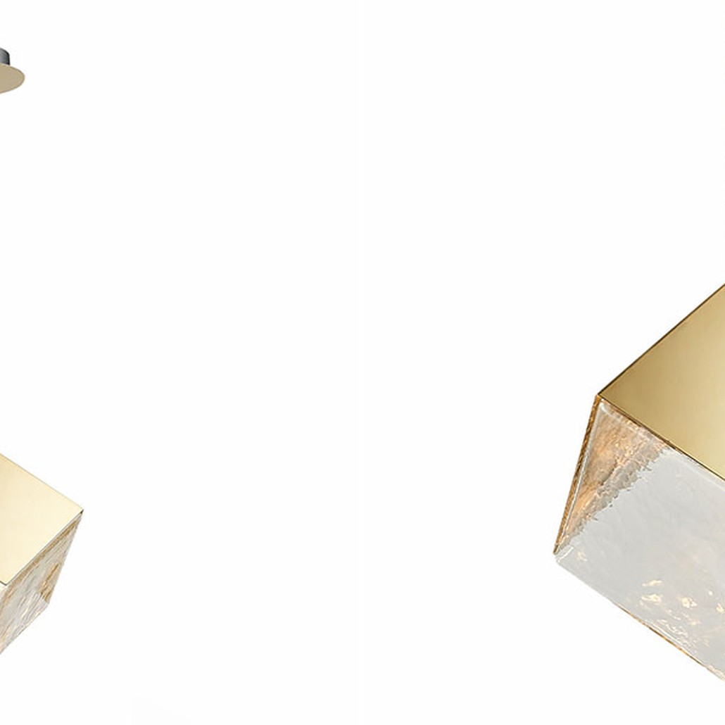 Подвесной светильник Lamp golden cube