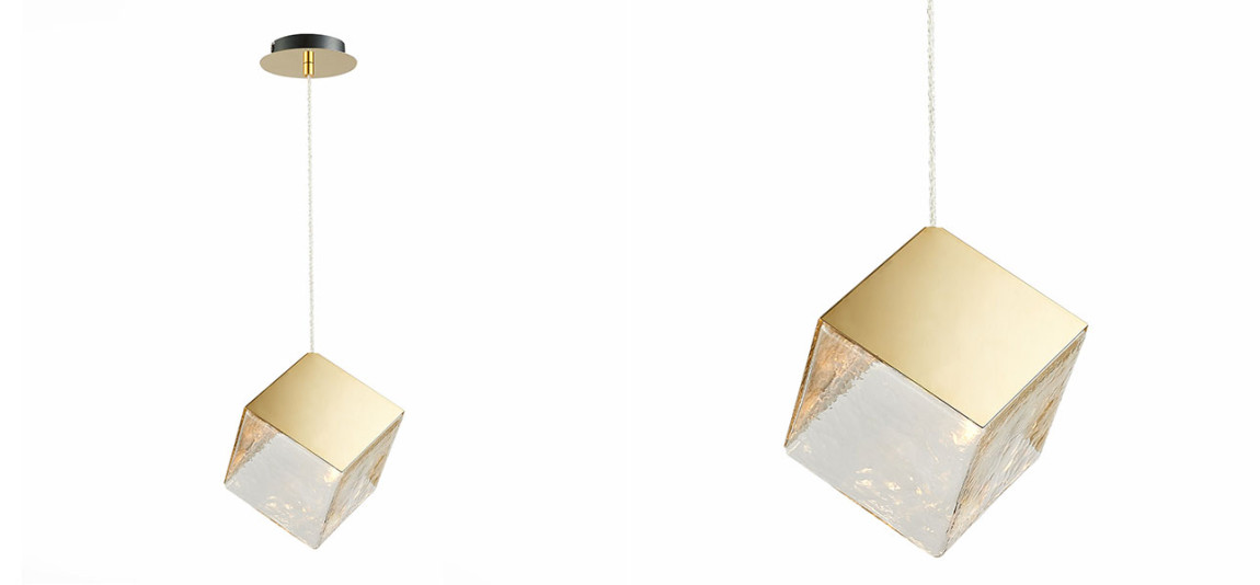 Подвесной светильник Lamp golden cube