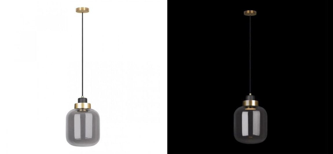 Подвесной светильник Light Vessel Серое стекло диаметр 18