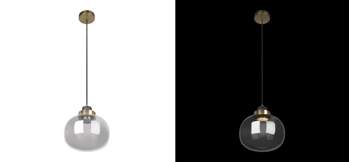 Подвесной светильник Light Vessel Серое стекло диаметр 21