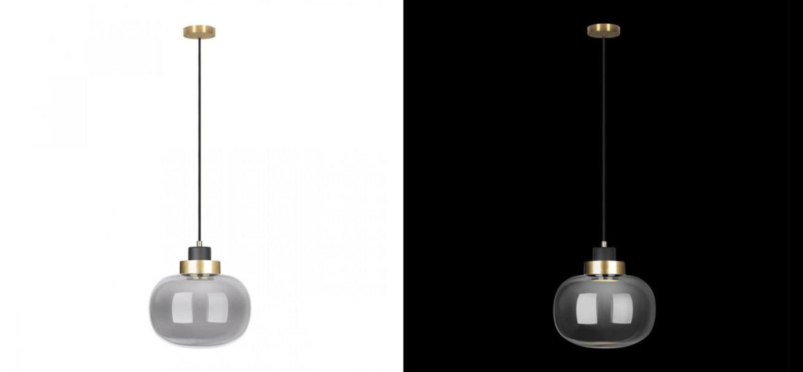 Подвесной светильник Light Vessel Серое стекло диаметр 21