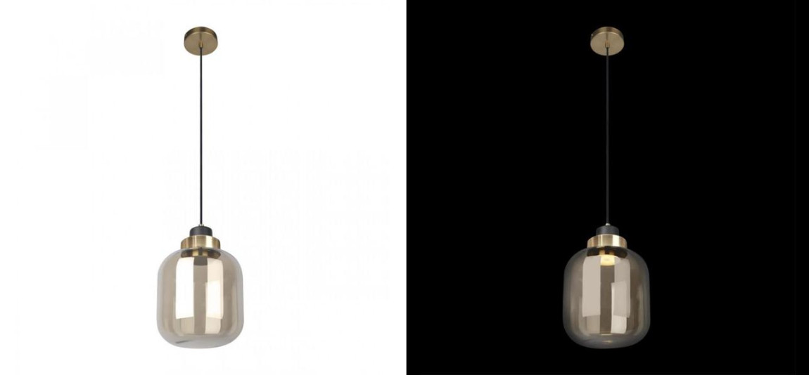 Подвесной светильник Light Vessel Янтарное стекло диаметр 18