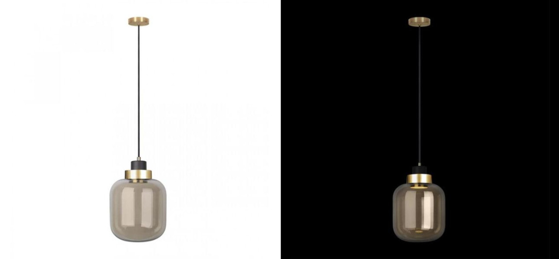 Подвесной светильник Light Vessel Янтарное стекло диаметр 18