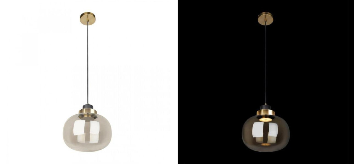 Подвесной светильник Light Vessel Янтарное стекло диаметр 21