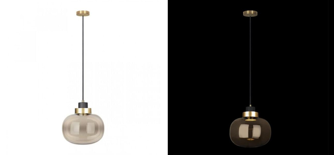 Подвесной светильник Light Vessel Янтарное стекло диаметр 21