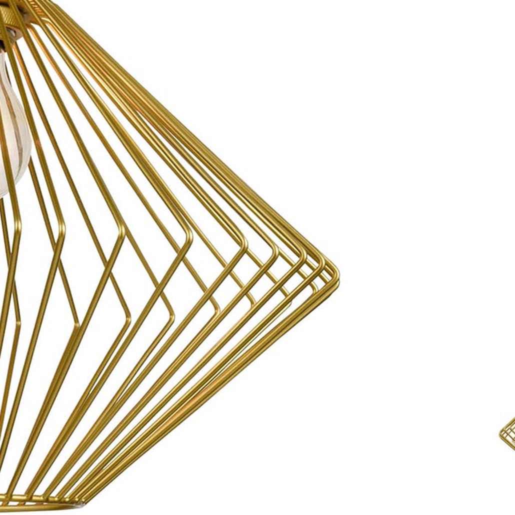 Подвесной светильник Loft Wire Cage gold