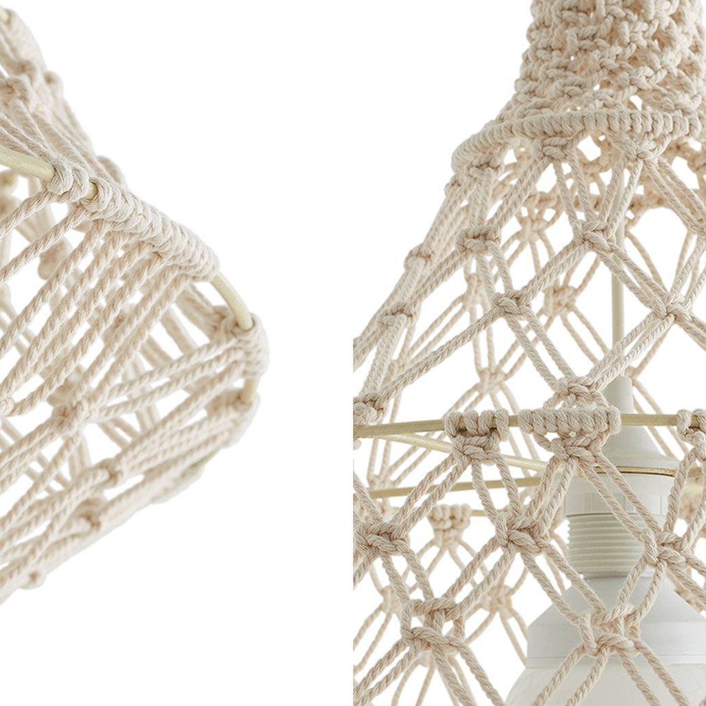 Подвесной светильник Macrame Wicker Hanging lamp