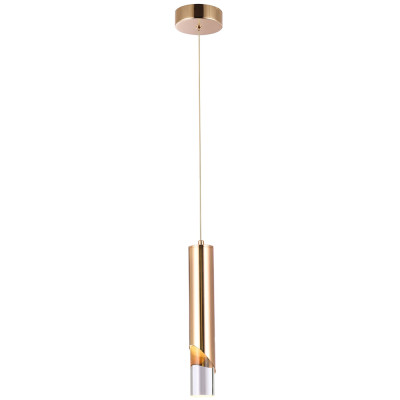 Подвесной светильник Metal Acrylic Tube Gold Hanging Lamp