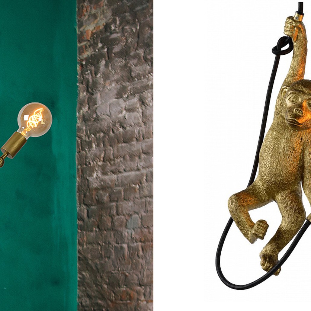 Подвесной светильник Monkey holding a light bulb