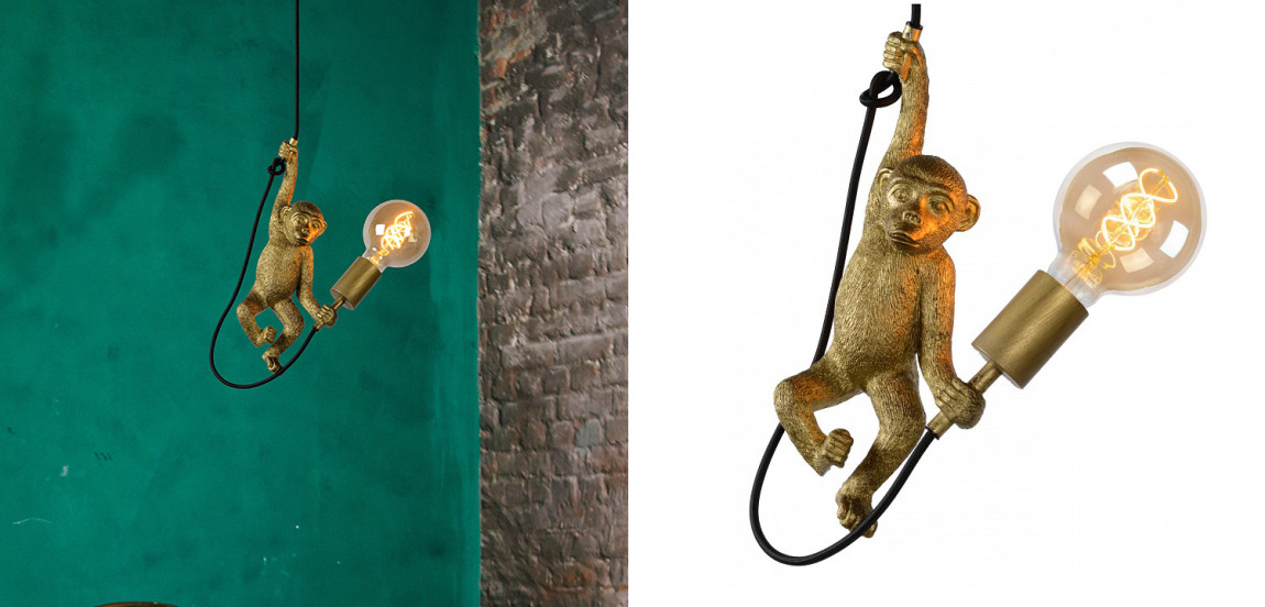 Подвесной светильник Monkey holding a light bulb