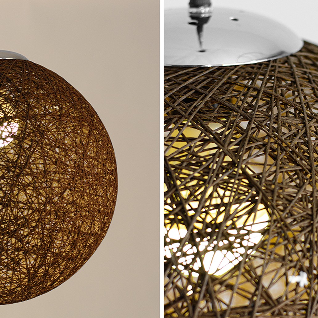 Подвесной светильник Moooi Thread Papier Mache Lamp brown