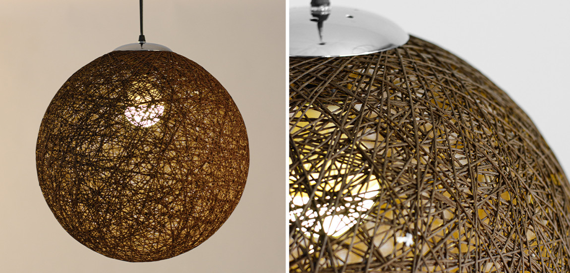 Подвесной светильник Moooi Thread Papier Mache Lamp brown