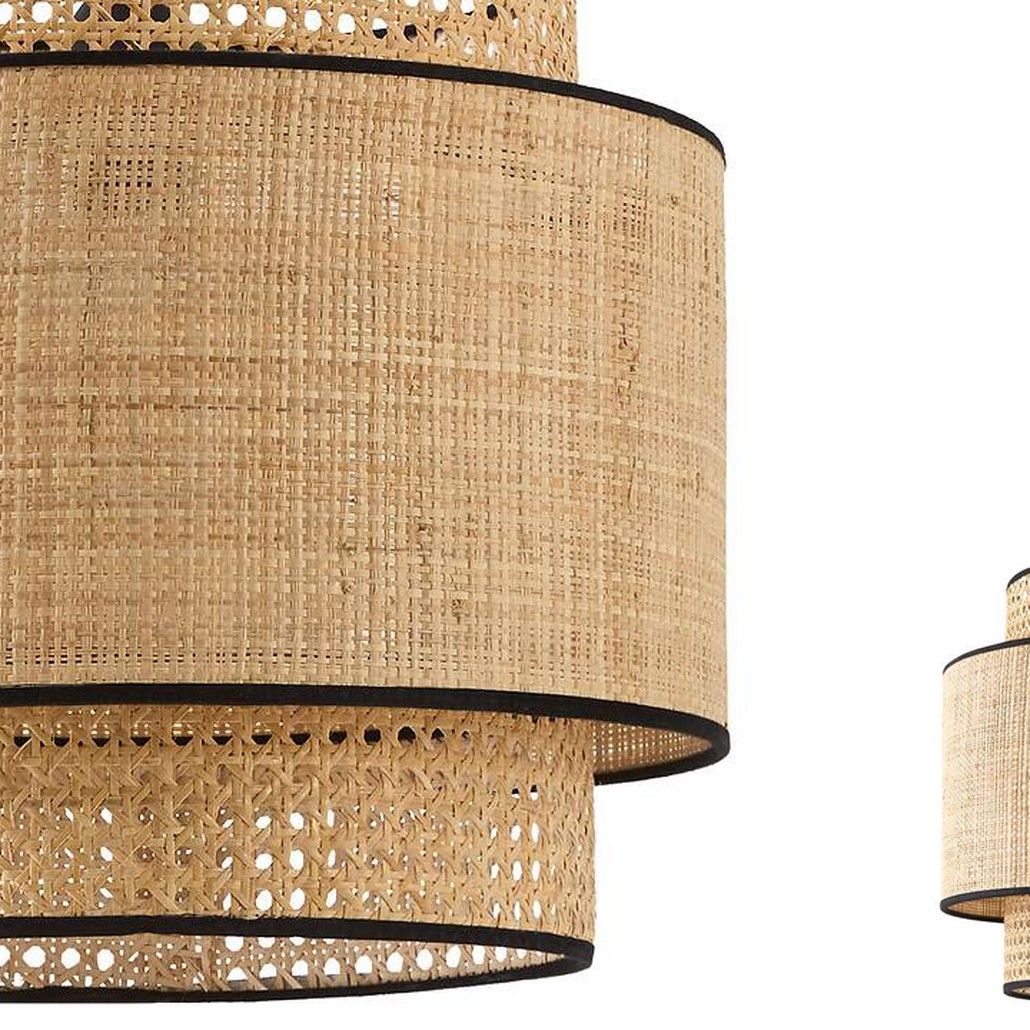 Подвесной светильник Ottar Dual Wicker beige black