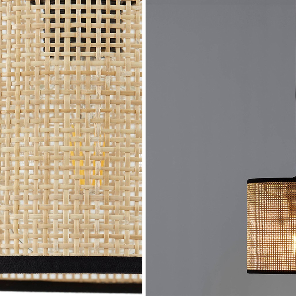 Подвесной светильник Ottar Wicker beige black