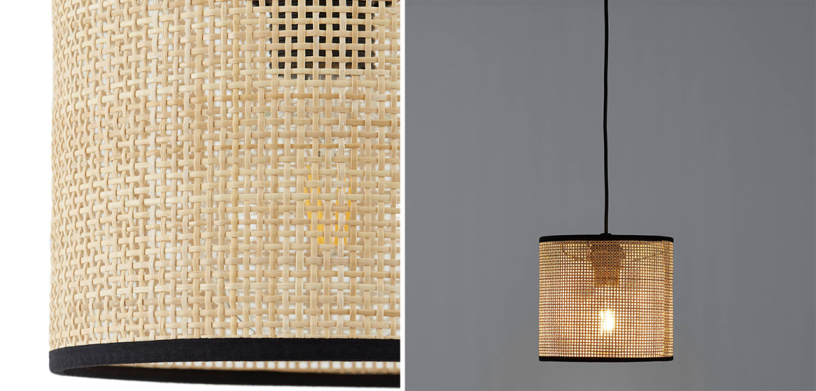 Подвесной светильник Ottar Wicker beige black