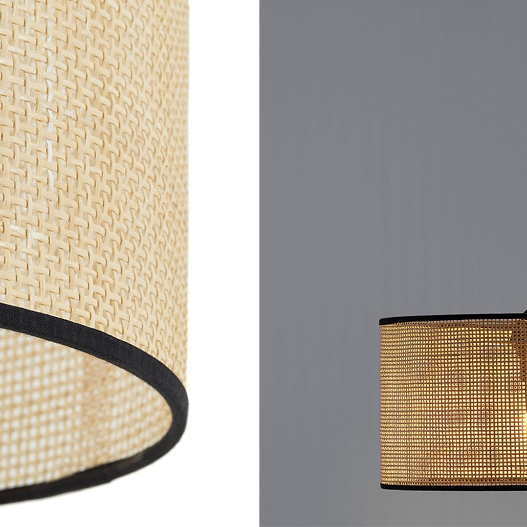 Подвесной светильник Ottar Wicker beige black 40