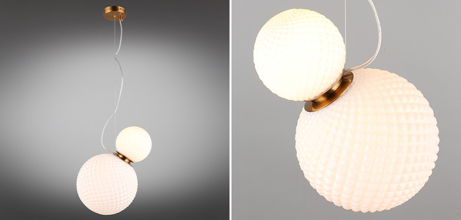 Подвесной светильник Perforated Bubbles с белым плафоном