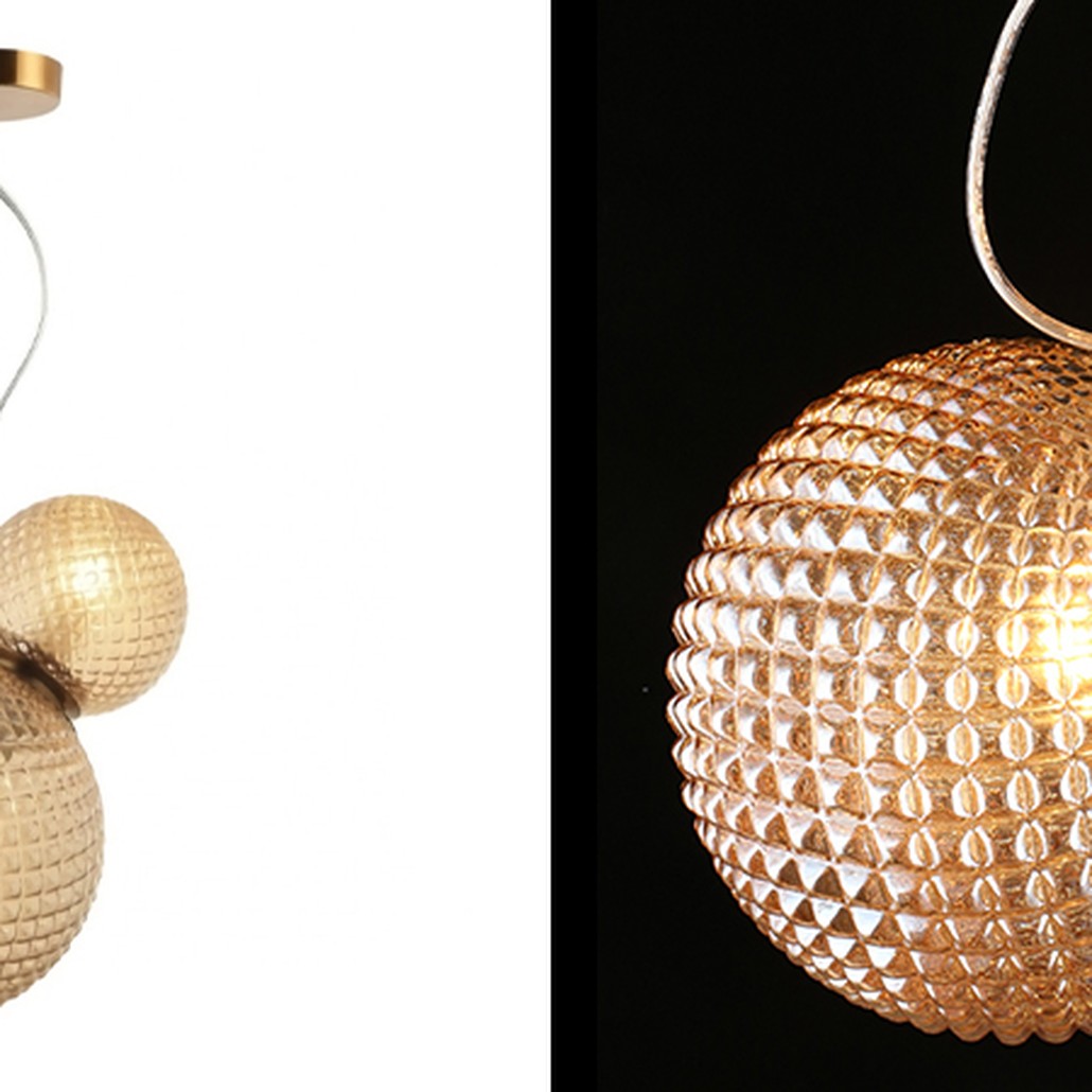 Подвесной светильник Perforated Bubbles с темным плафоном