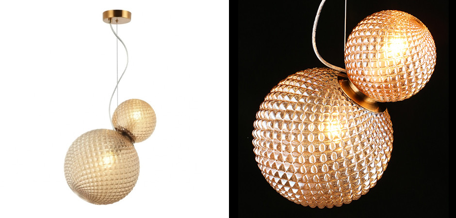 Подвесной светильник Perforated Bubbles с темным плафоном