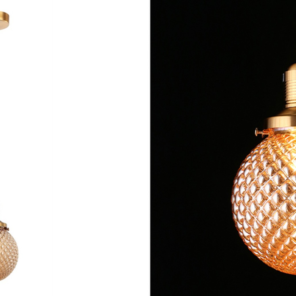 Подвесной светильник Perforated Bubbles Янтарь