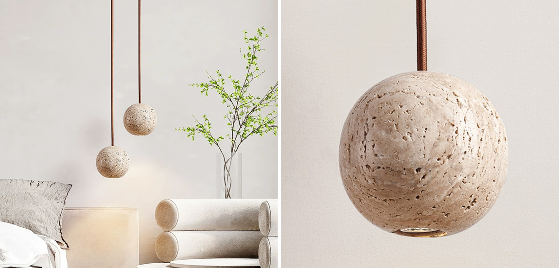 Подвесной светильник POVL COMBO TRAVERTINE