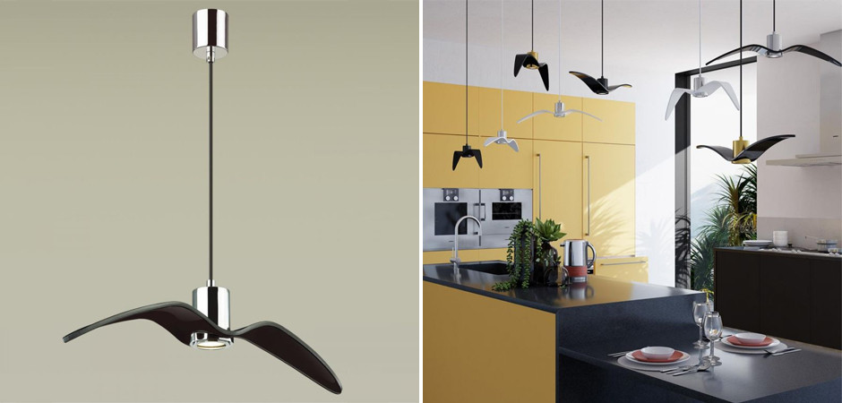 Подвесной светильник Seagull Average Chrome черный