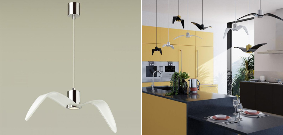 Подвесной светильник Seagull Chrome белый