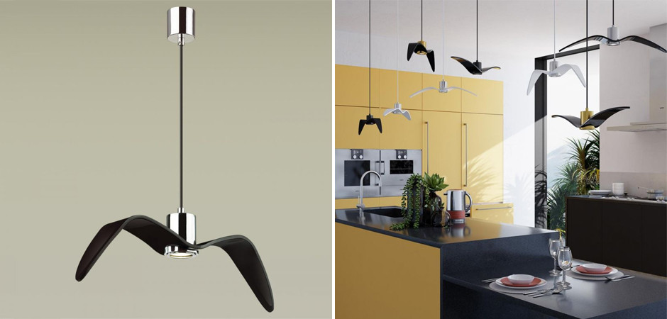 Подвесной светильник Seagull Chrome черный