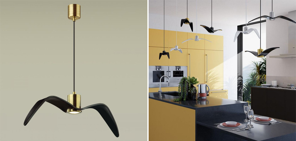 Подвесной светильник Seagull Gold черный