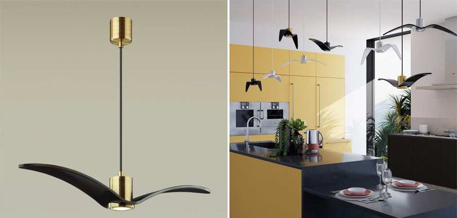 Подвесной светильник Seagull Scope Gold черный