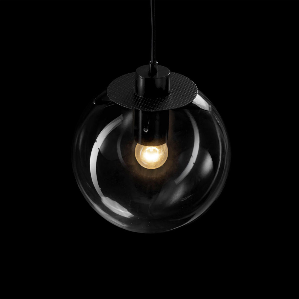 Подвесной светильник Selene Glass Ball Ceiling Lights Black  40 cm