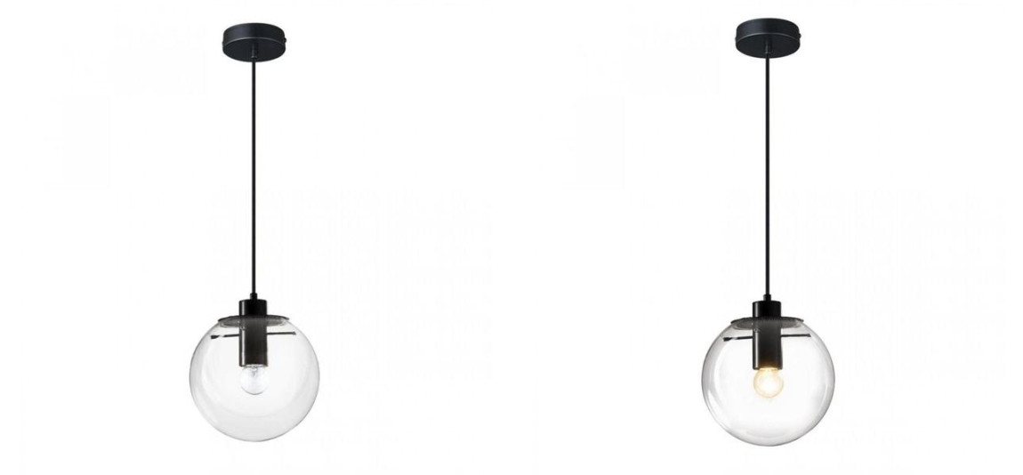 Подвесной светильник Selene Glass Ball Ceiling Lights Black 20 cm