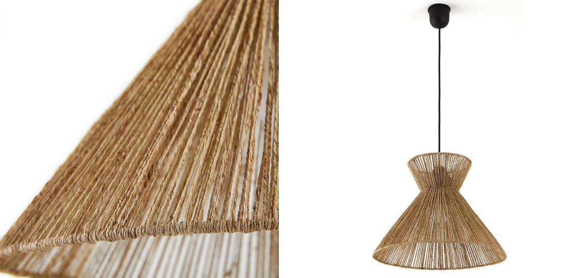 Подвесной светильник Signe Wicker Hemp Beige Horn