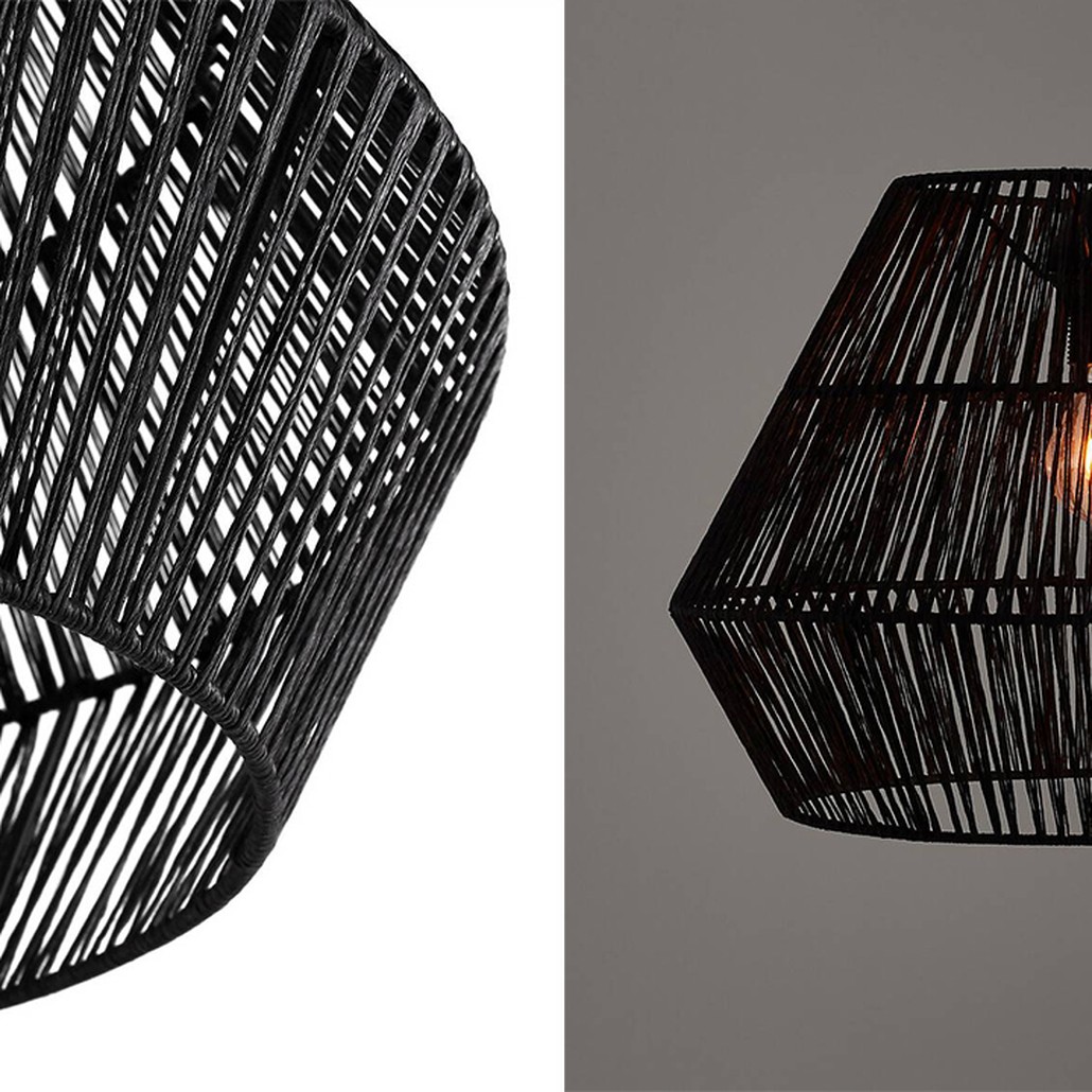 Подвесной светильник Signe Wicker Hemp Black