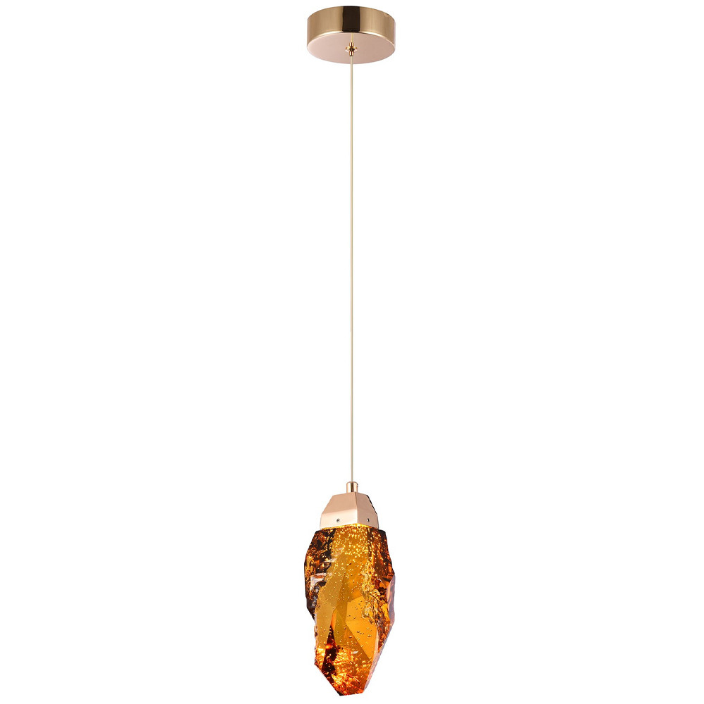 Подвесной светильник Soar Hanging Lamp Brass Amber Янтарный
