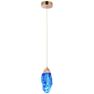 Подвесной светильник Soar Hanging Lamp Brass Blue Синий