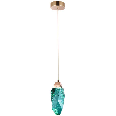Подвесной светильник Soar Hanging Lamp Brass Emerald Изумрудный