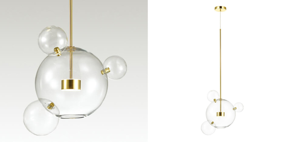 Подвесной светильник Transparent Bubble Pendant Gold 3