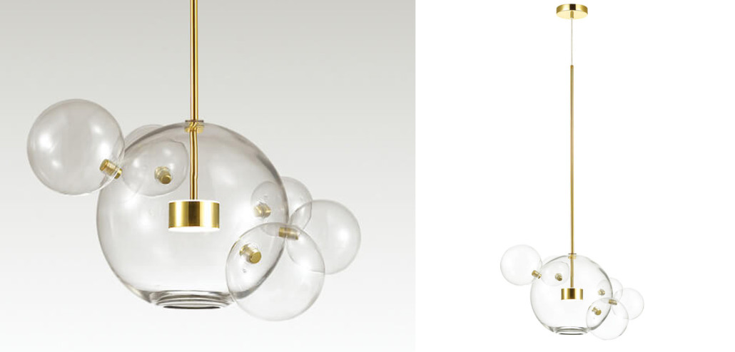 Подвесной светильник Transparent Bubble Pendant Gold 5