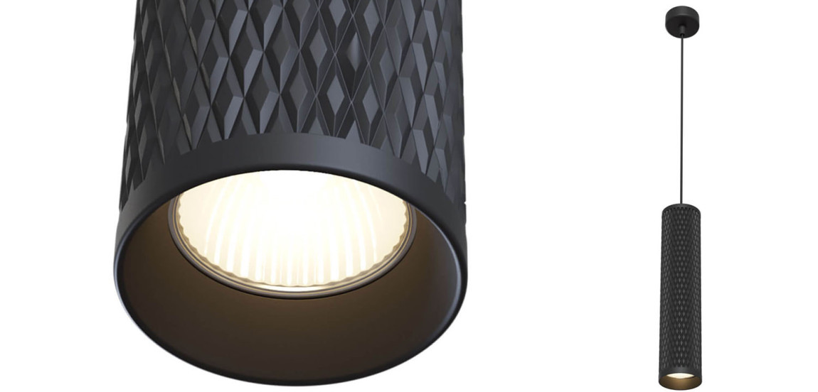Подвесной светильник Trumpet tube black rhombus