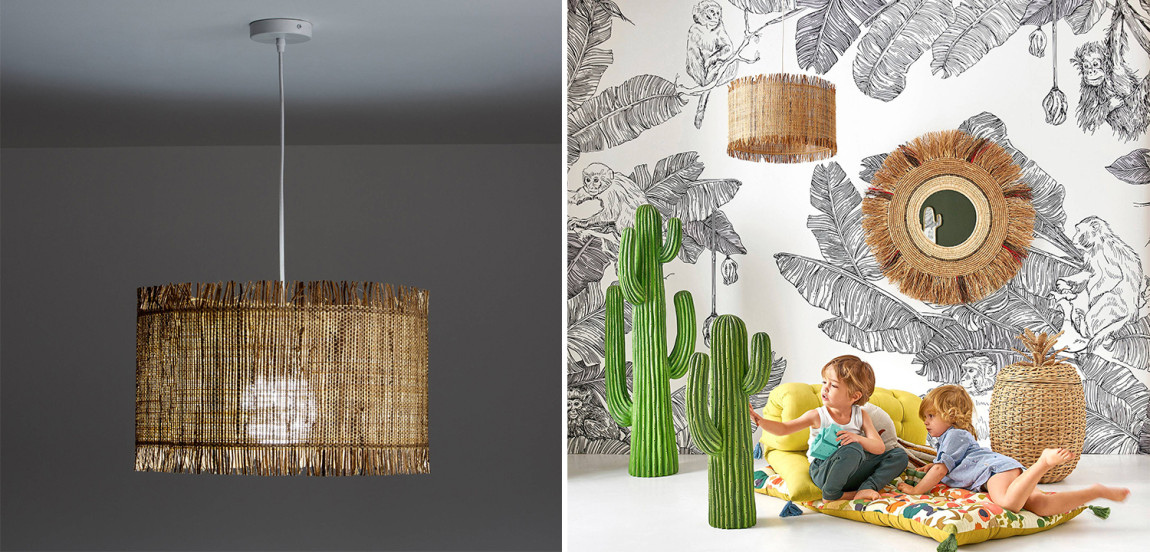 Подвесной светильник Wicker Raffia Hanging lamp