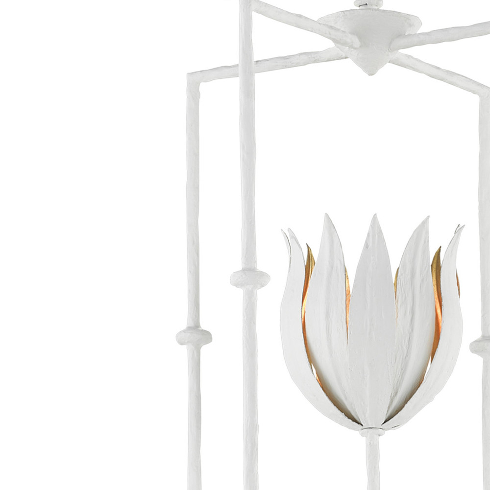 Подвесной светильник белый c абажуром в виде цветка тюльпана White Tulips