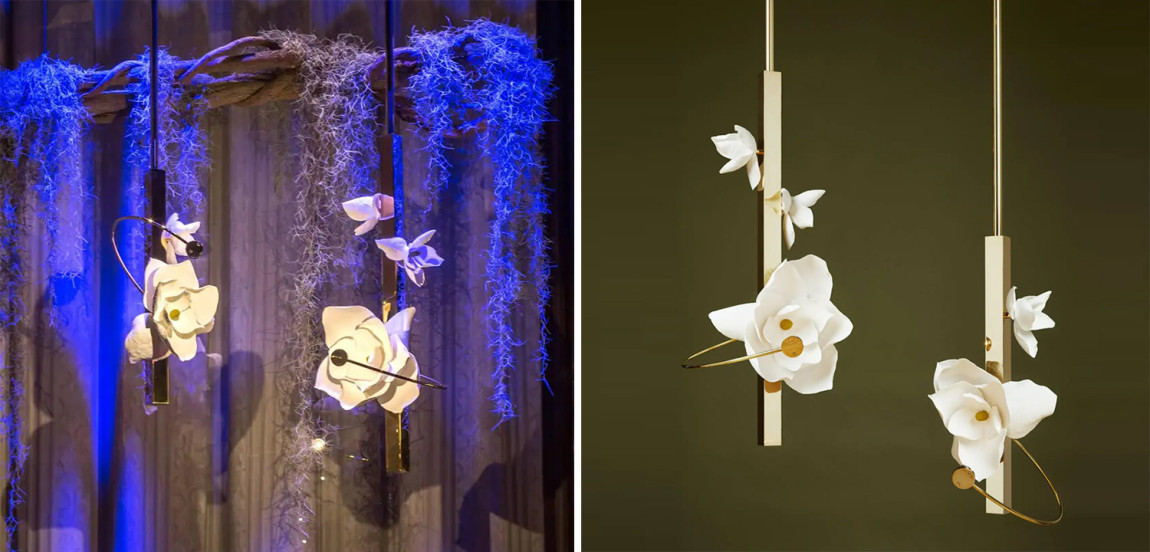 Подвесной Светильник Белый Цветок Lure Pendant by PELLE I