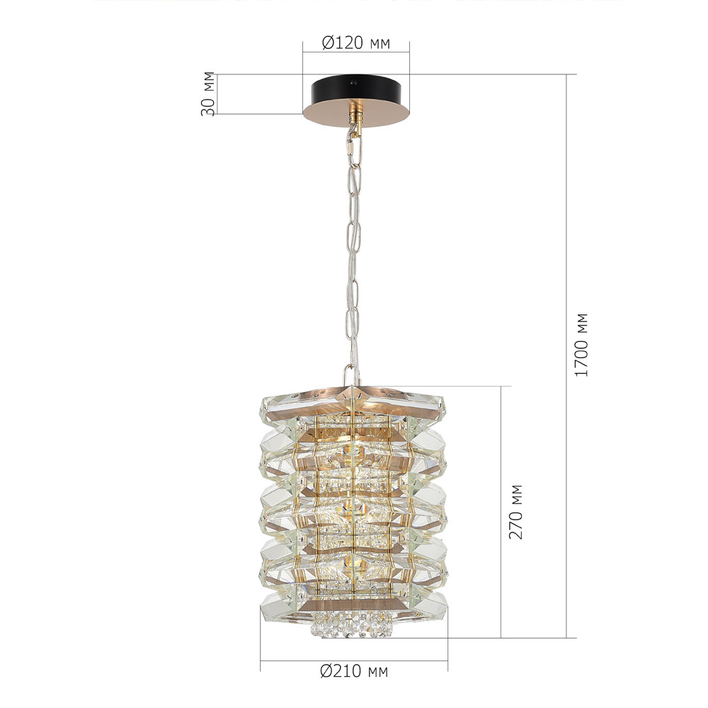 Подвесной светильник в классическом хрустальном обрамлении Light Garland