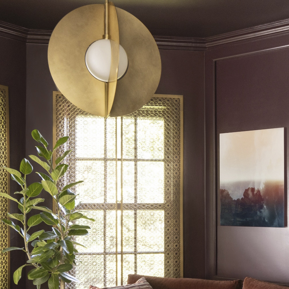 Подвесной светильник в форме золотых дисков Minimalist Lighting Fixture