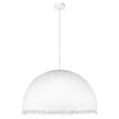 Подвесной светильник в форме купола белого цвета с ажурной бахромой Tactile Line