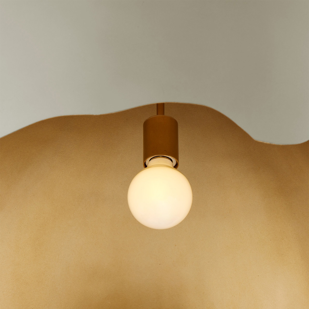 Подвесной светильник в форме купола с сочетанием золотого и оливкового цвета Eggshell