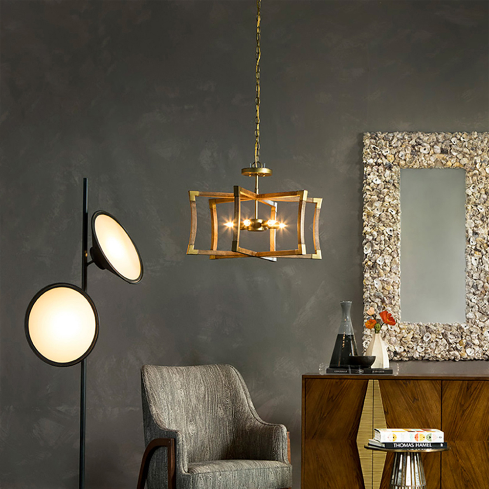 Подвесной светильник в форме фонаря коричневый Brown Eco Lantern