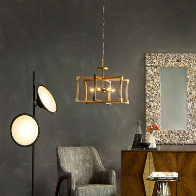 Подвесной светильник в форме фонаря коричневый Brown Eco Lantern